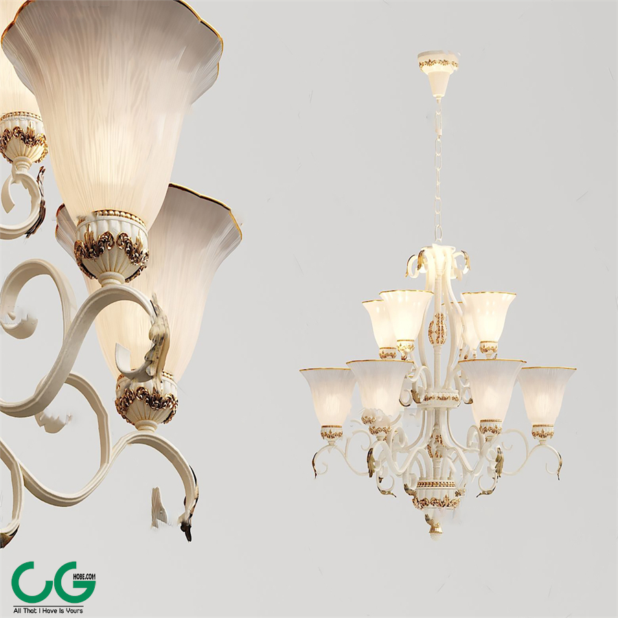 flower buds chandeliers lamp 01